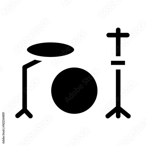 drum set glyph icon