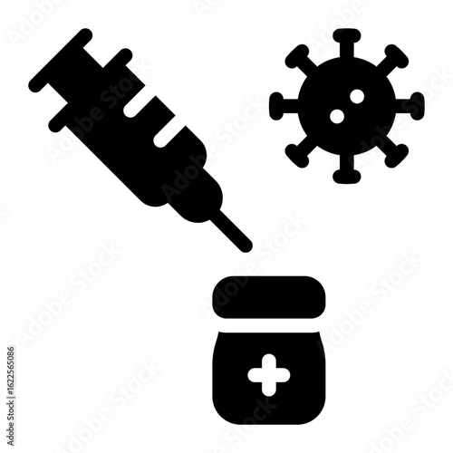 vaccination glyph icon