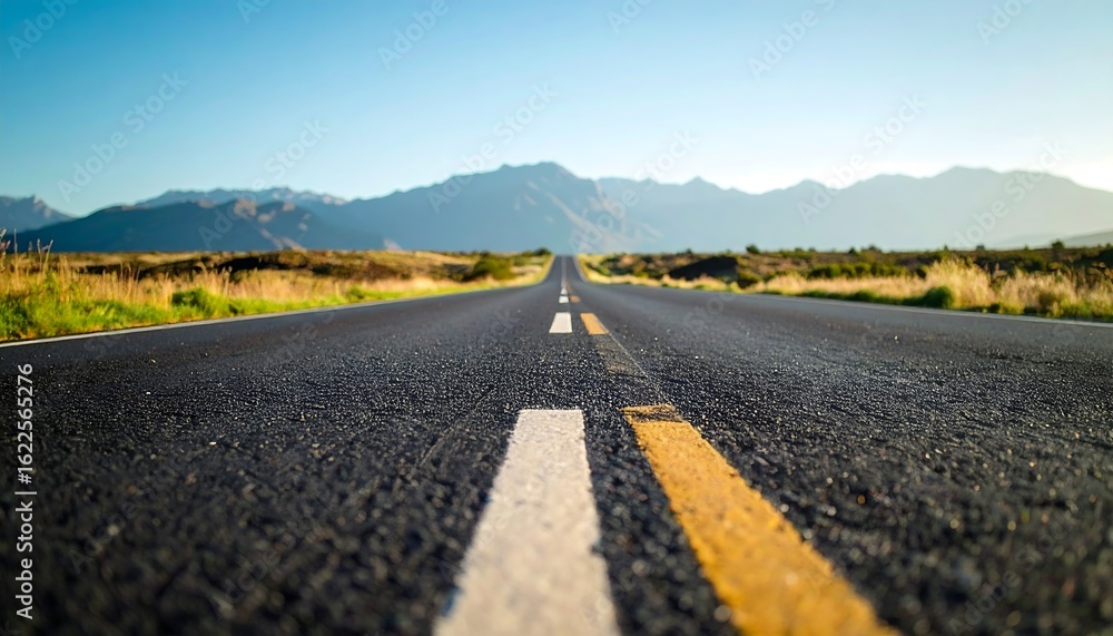 Fototapeta premium Open road leading to mountains