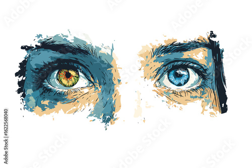 Individual with heterochromia isolated