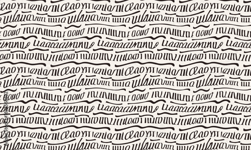 Abstract Ethnic Script Seamless Pattern