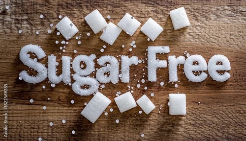 Sugar Free Concept: The words 