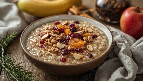 Wallpaper Mural Nutty and fruity spelt porridge for a hearty breakfast Torontodigital.ca
