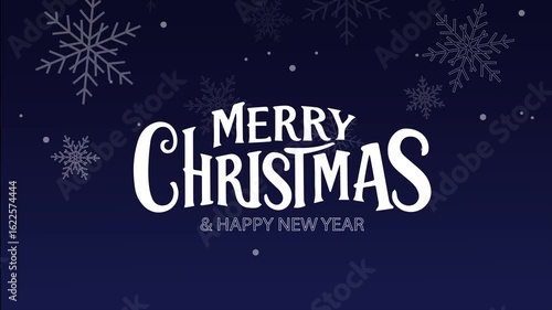 merry christmas and happy new year video animation