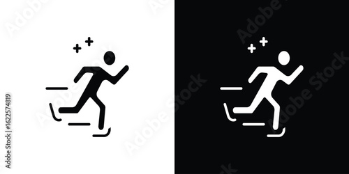 Ice skate icon silhouette collection in black and white flat solid versions for graphic designs