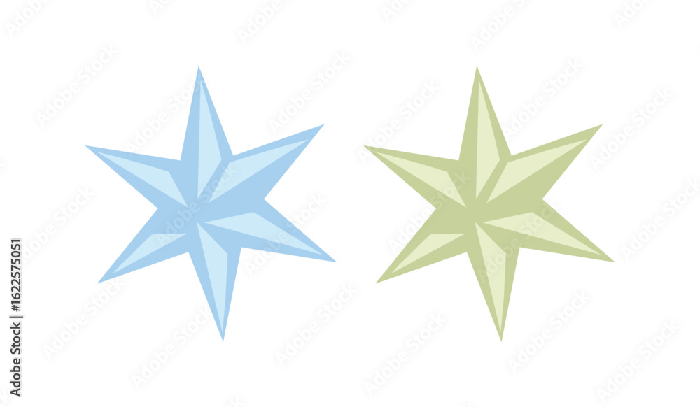 Obraz premium Minimal Star Shapes Vector Collection