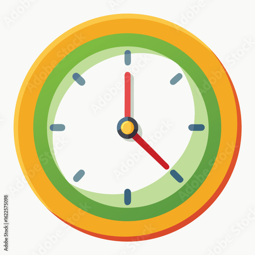 wall clock vector image on white background