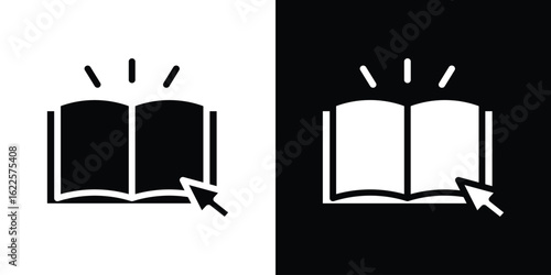 Guide icon silhouette collection in black and white flat solid versions for graphic designs