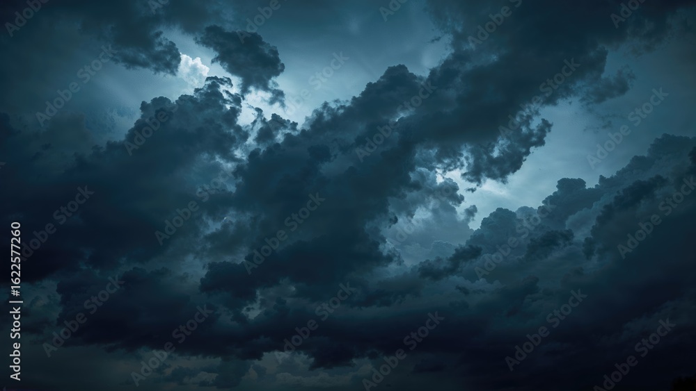 Obraz premium Indicators of precipitation: dark clouds signaling rain