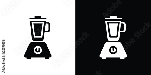 Blender icon silhouette collection in black and white flat solid versions for graphic designs