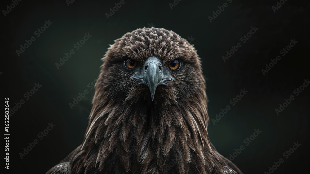 Obraz premium Close-up of an eagle against a softly focused backdrop