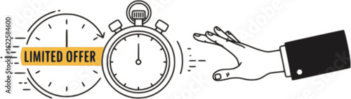 Early bird offer vector icon
