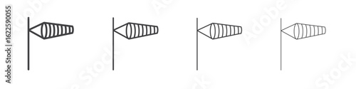 Windsock icon vector collection, illustration logo template in trendy thin line editable strokes style.