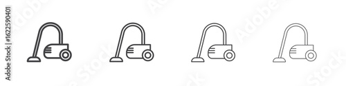 Vacuum cleaner icon vector collection, illustration logo template in trendy thin line editable strokes style.