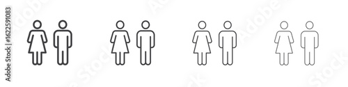 Toilet icon vector collection, illustration logo template in trendy thin line editable strokes style.