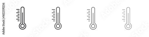Temperature icon vector collection, illustration logo template in trendy thin line editable strokes style.