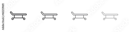 Stretcher icon vector collection, illustration logo template in trendy thin line editable strokes style.