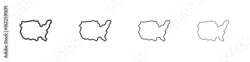 State country icon vector collection, illustration logo template in trendy thin line editable strokes style.