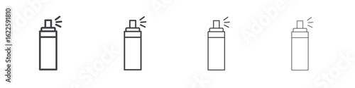 Spray can icon vector collection, illustration logo template in trendy thin line editable strokes style.