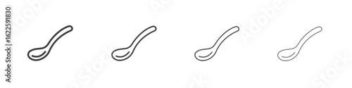 Spoon icon vector collection, illustration logo template in trendy thin line editable strokes style.