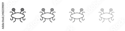 Spaghetti Monster Flying icon vector collection, illustration logo template in trendy thin line editable strokes style.