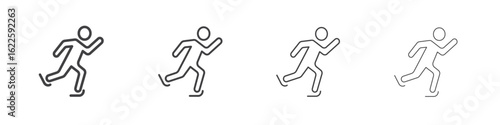 Skating icon vector collection, illustration logo template in trendy thin line editable strokes style.