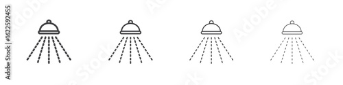 Shower down icon vector collection, illustration logo template in trendy thin line editable strokes style.