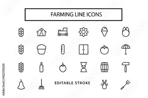 Collection of fifty diverse line icons for digital use