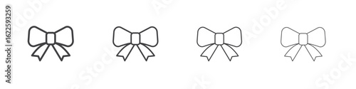 Ribbon icon vector collection, illustration logo template in trendy thin line editable strokes style.