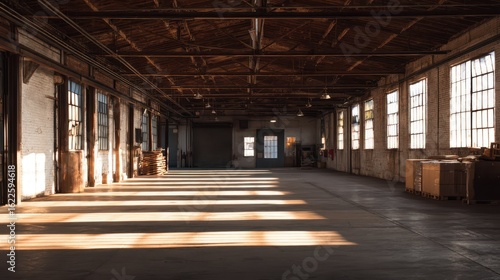 Wallpaper Mural Spacious Warehouse Bathed in Natural Light from Window Above Torontodigital.ca