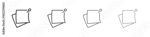 Note sticky icon vector collection, illustration logo template in trendy thin line editable strokes style.