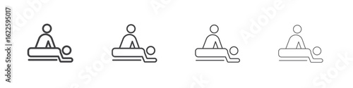 Massage icon vector collection, illustration logo template in trendy thin line editable strokes style.