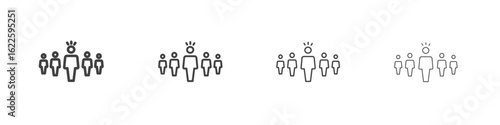 Leadership icon vector collection, illustration logo template in trendy thin line editable strokes style.