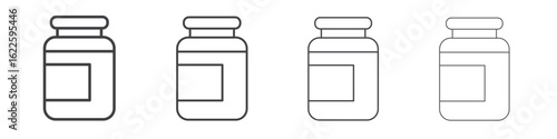 Jar icon vector collection, illustration logo template in trendy thin line editable strokes style.