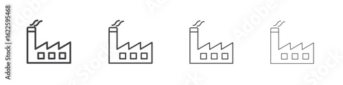 Industry icon vector collection, illustration logo template in trendy thin line editable strokes style.