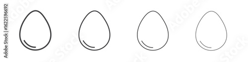 Egg icon vector collection, illustration logo template in trendy thin line editable strokes style.