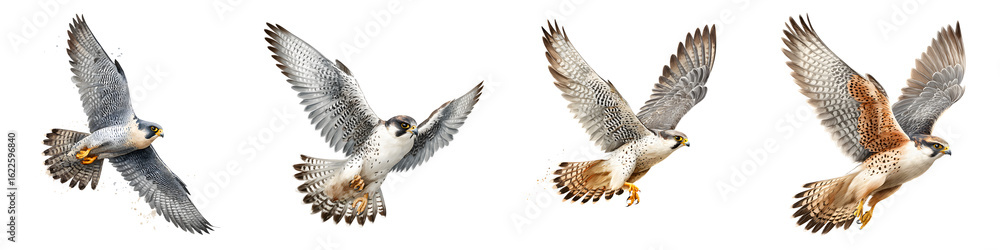Fototapeta premium Peregrine Falcon Soaring - Bird of Prey in Flight