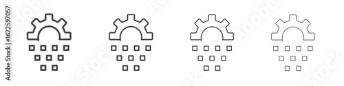 Digital transformation icon vector collection, illustration logo template in trendy thin line editable strokes style.