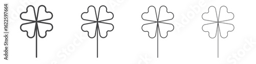 Clover icon vector collection, illustration logo template in trendy thin line editable strokes style.