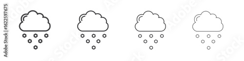 Cloud hail icon vector collection, illustration logo template in trendy thin line editable strokes style.