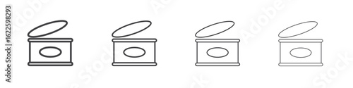 Canned food icon vector collection, illustration logo template in trendy thin line editable strokes style.
