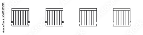 Blinds open icon vector collection, illustration logo template in trendy thin line editable strokes style.