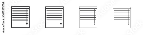 Blinds icon vector collection, illustration logo template in trendy thin line editable strokes style.