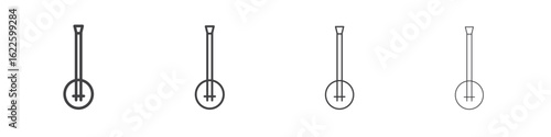 Banjo icon vector collection, illustration logo template in trendy thin line editable strokes style.