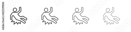 Accident icon vector collection, illustration logo template in trendy thin line editable strokes style.