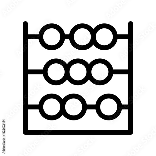 abacus line icon