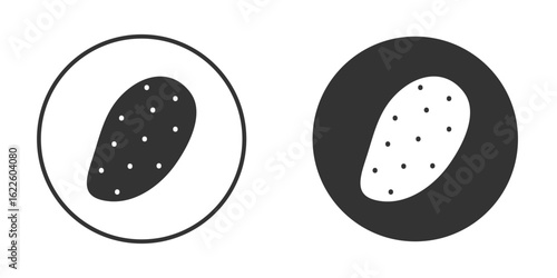 Potato icon in glyph style for web Design. UI UX icons