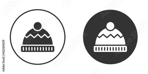 Winter hat icon in glyph style for web Design. UI UX icons