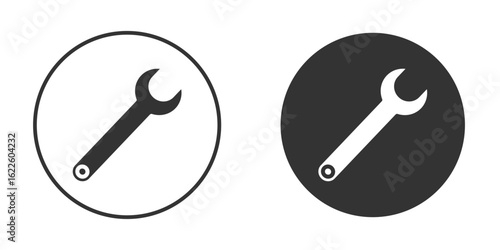 Wrench icon in glyph style for web Design. UI UX icons