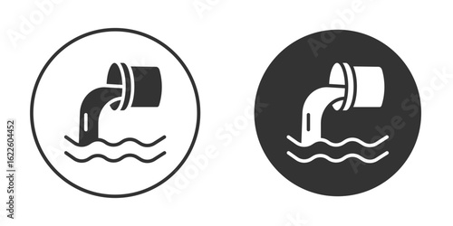 Wastewater icon in glyph style for web Design. UI UX icons
